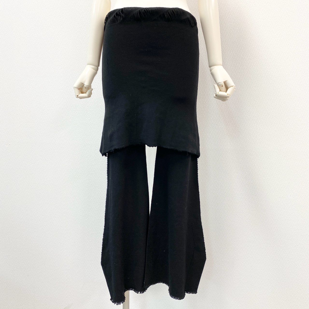 5i12 ISSEY MIYAKE イッセイミヤケ A.POC エーポック ウエストデザイン ニットパンツ リラックスパンツ AP43KF540 ブラック レディースu02t