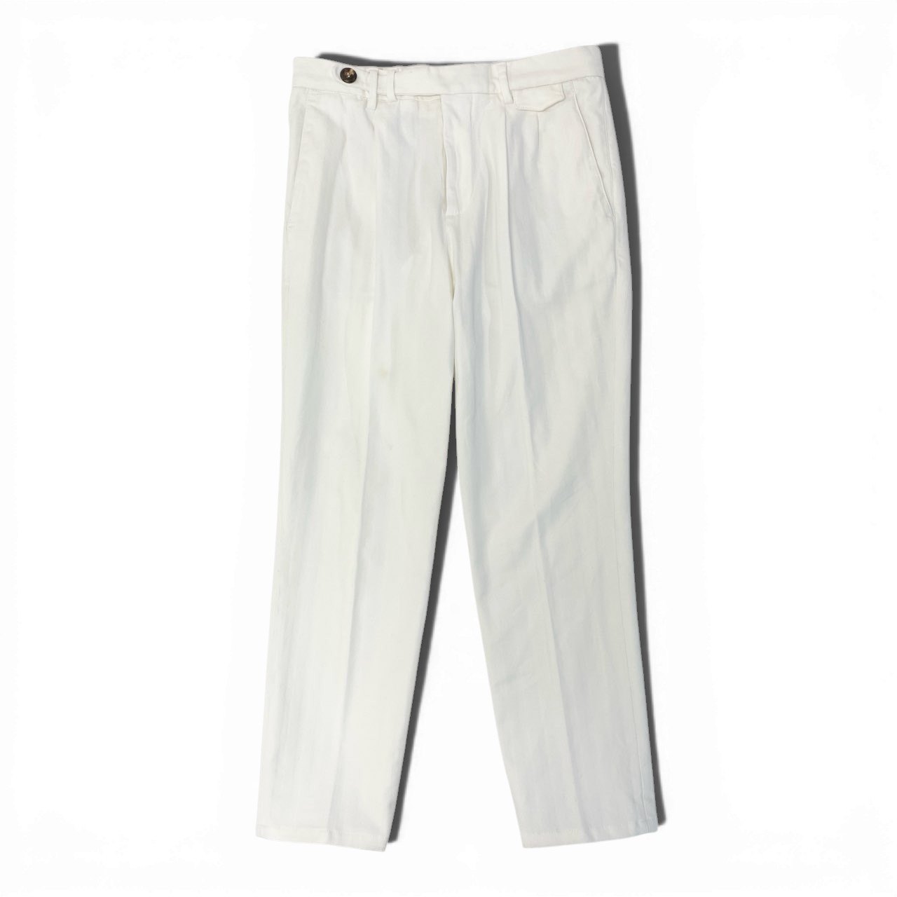 72a28 BRUNELLO CUCINELLI ブルネロクチネリ LEISURE FIT スラックスパンツ ボトムパンツ 44サイズ ホワイト メンズ 男性用u02t