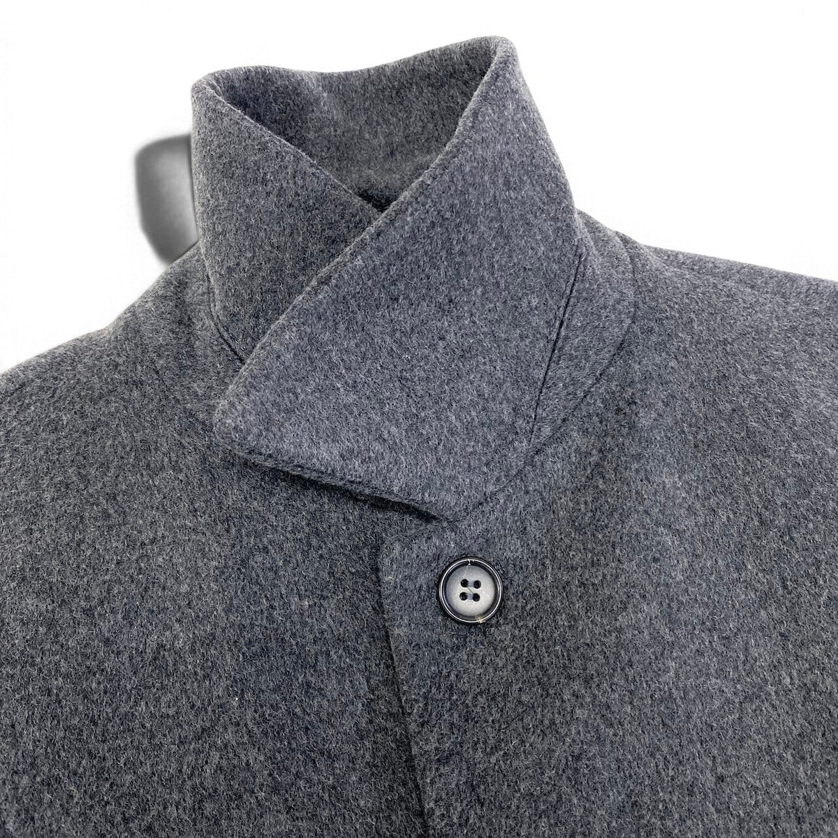 19i26 HUGO BOSS ヒューゴボス ウールジャケット ステンカラーコート カシミヤ混 グレー メンズ 男性用u02t