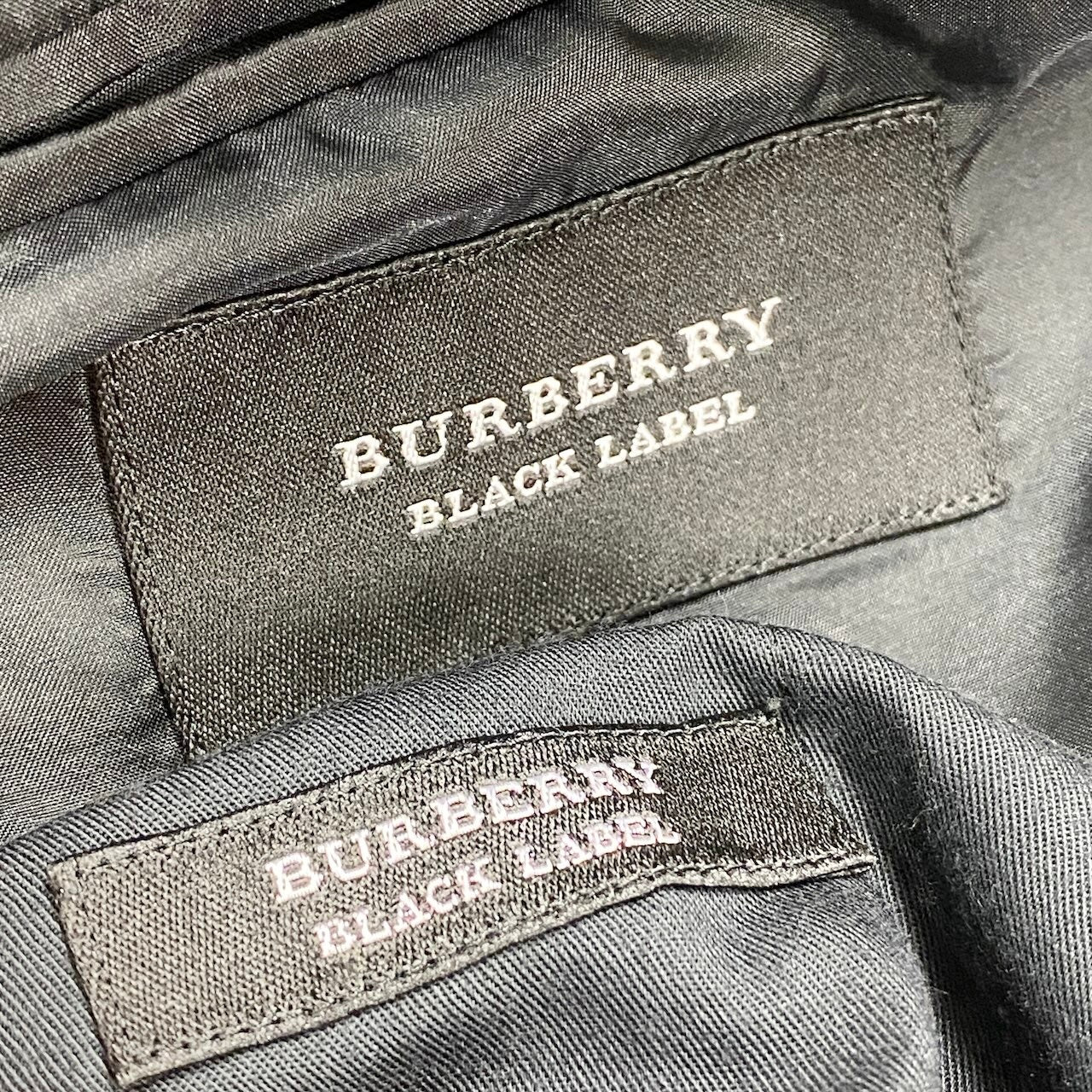 33g2 BURBERRY BLACK LABEL バーバリーブラックレーベル セットアップスーツ テーラードジャケット 3B スラックス 38Lサイズ ブラック ウール100％ メンズ 男性用u02t