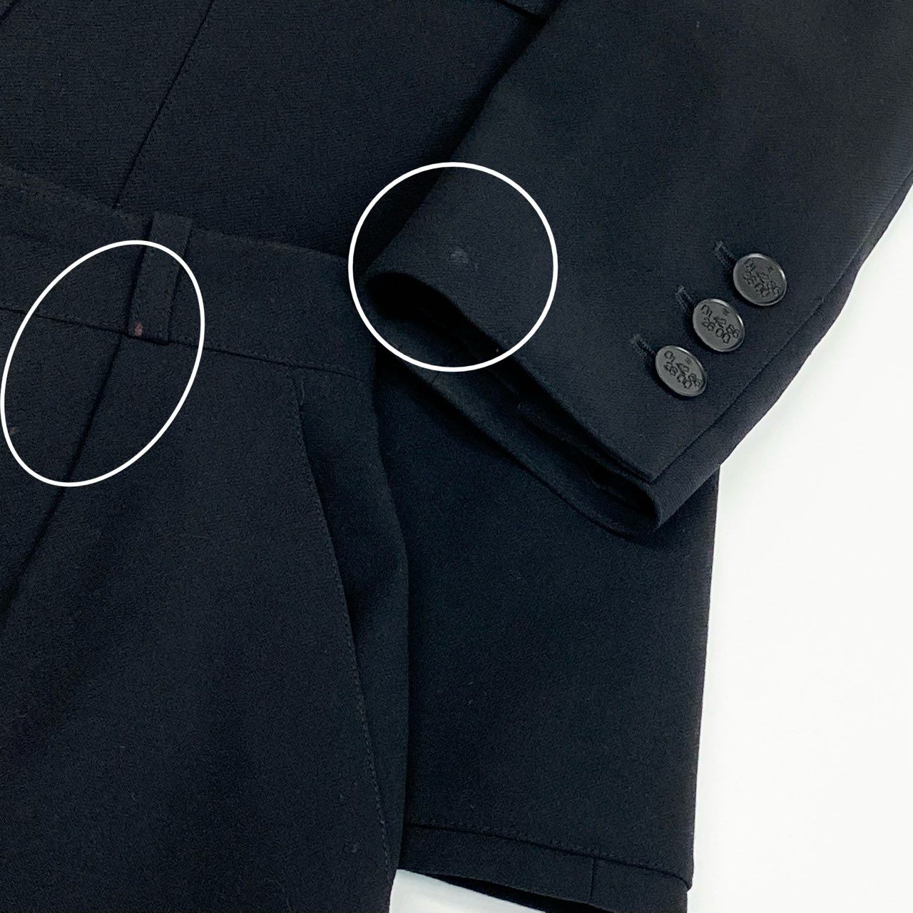 70a15 CHANEL シャネル 1991年 P11193 スタイルアップ ジャケット パンツ セットアップサイズ36 ブラック レディースta1