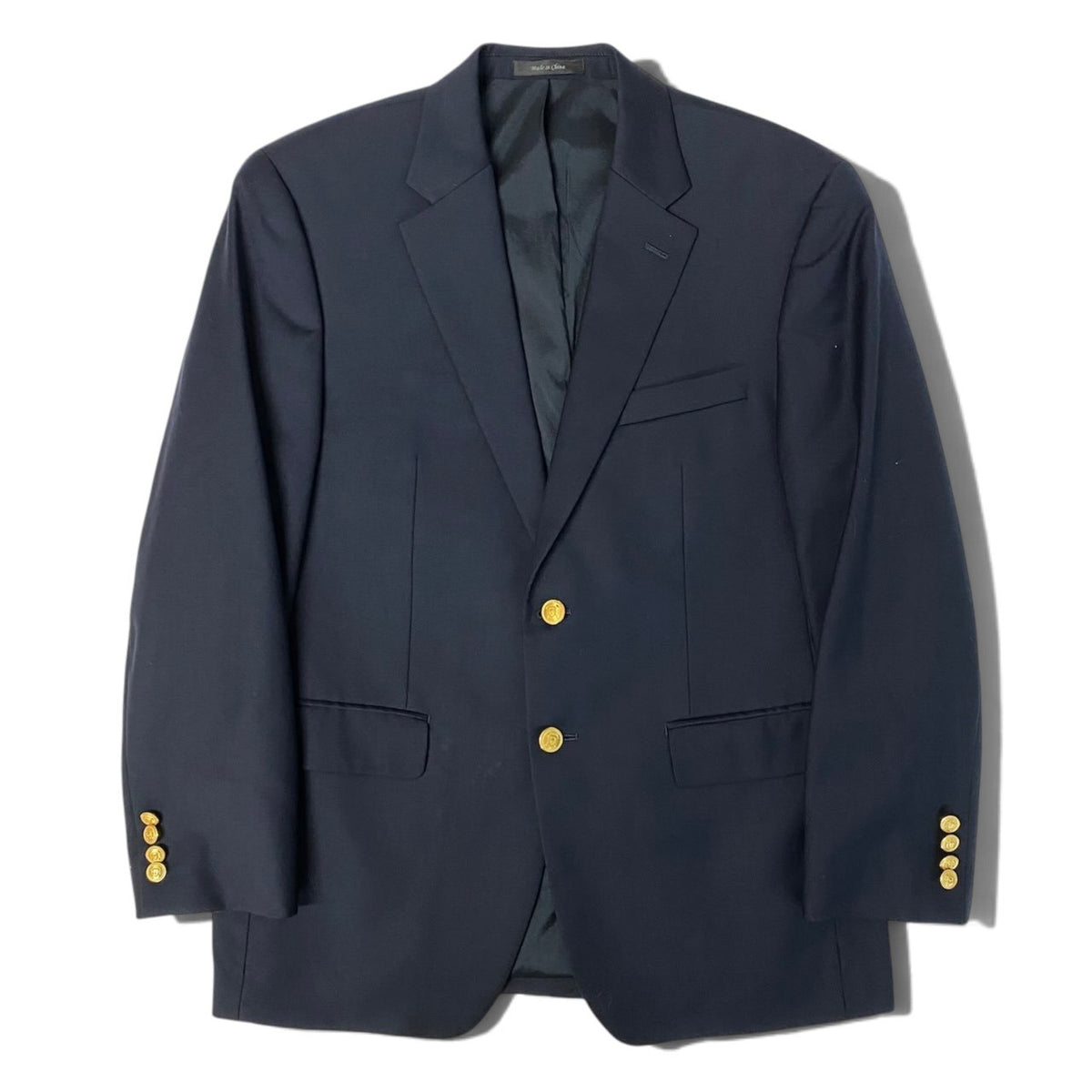 30j27 LAUREN RALPH LAUREN ローレンラルフローレン テーラードジャケット 紺ブレ 金ボタン ネイビー メンズo07t