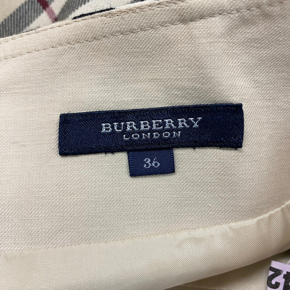45j15 BURBERRY LONDON バーバリー ノバチェック スカート サイズ36 ベージュ Nova Check Skirtt18r