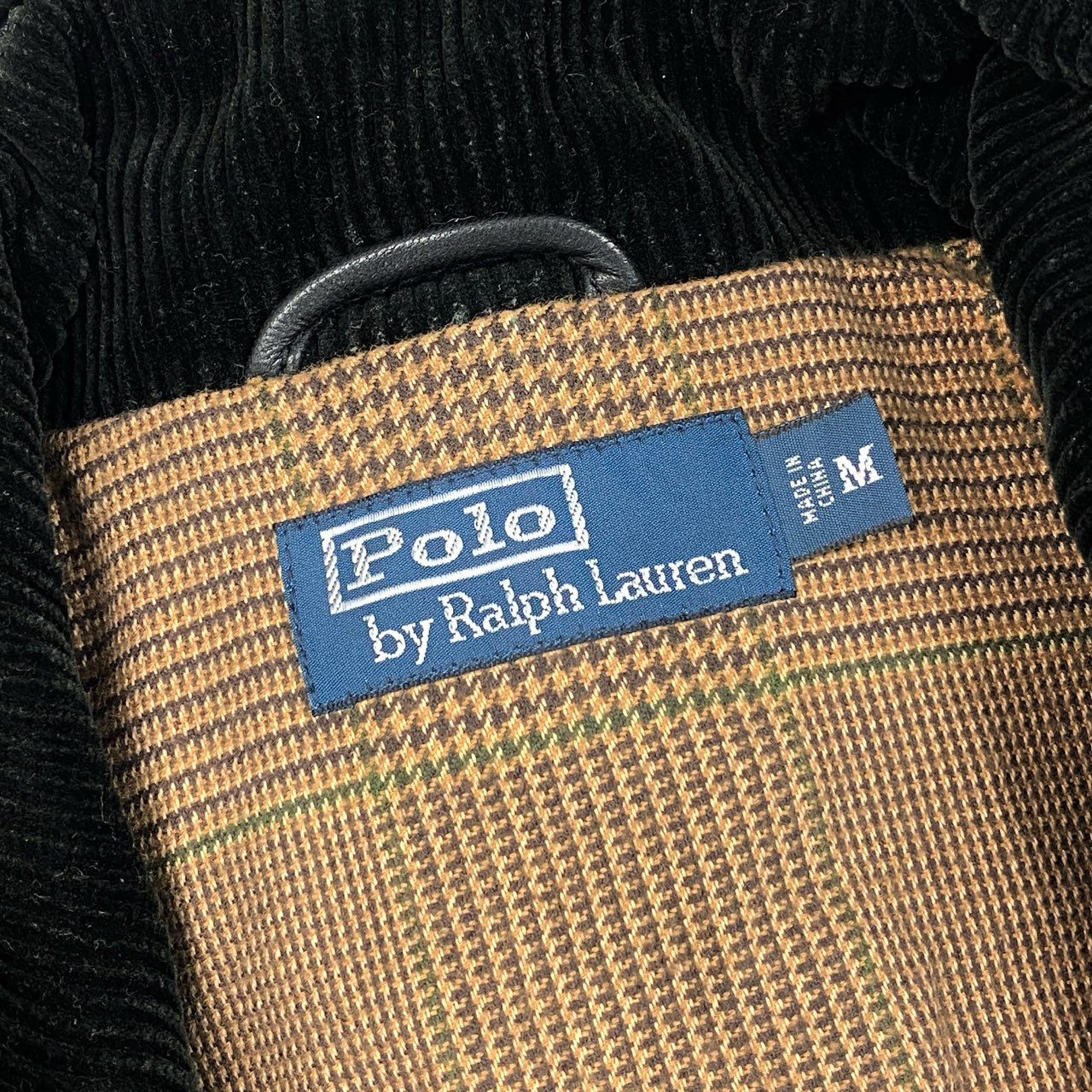 78i10 Polo by Ralph Lauren ポロ ラルフローレン シングルライダース レザージャケット 中綿キルティング ポニー刺繍ジップ M ブラック 羊革 メンズ 男性用k02i