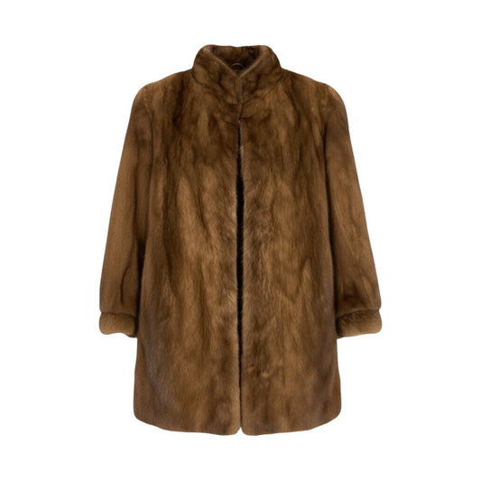 49L8 SAGA MINK サガミンク 銀サガ デミバフミンク ファーコート サイズ13号 ブラウン 最高級本毛皮 MINK FUR ポケット有t18r