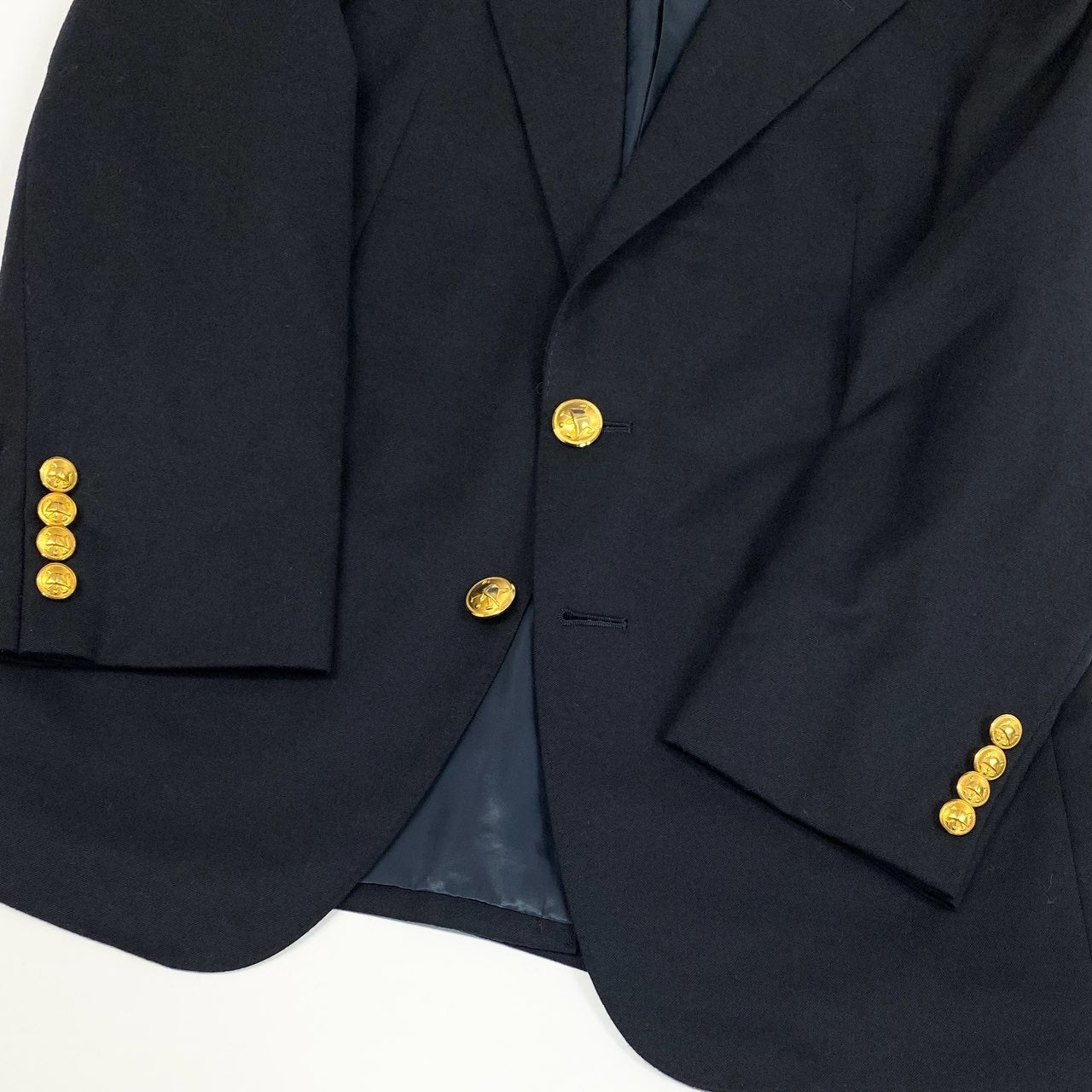 20a26 Polo by Ralph Lauren ポロバイラルフローレン テーラードジャケット シングル 2B 金ボタン メンズ 紳士服 AB5 ネイビー ウール100％u02t