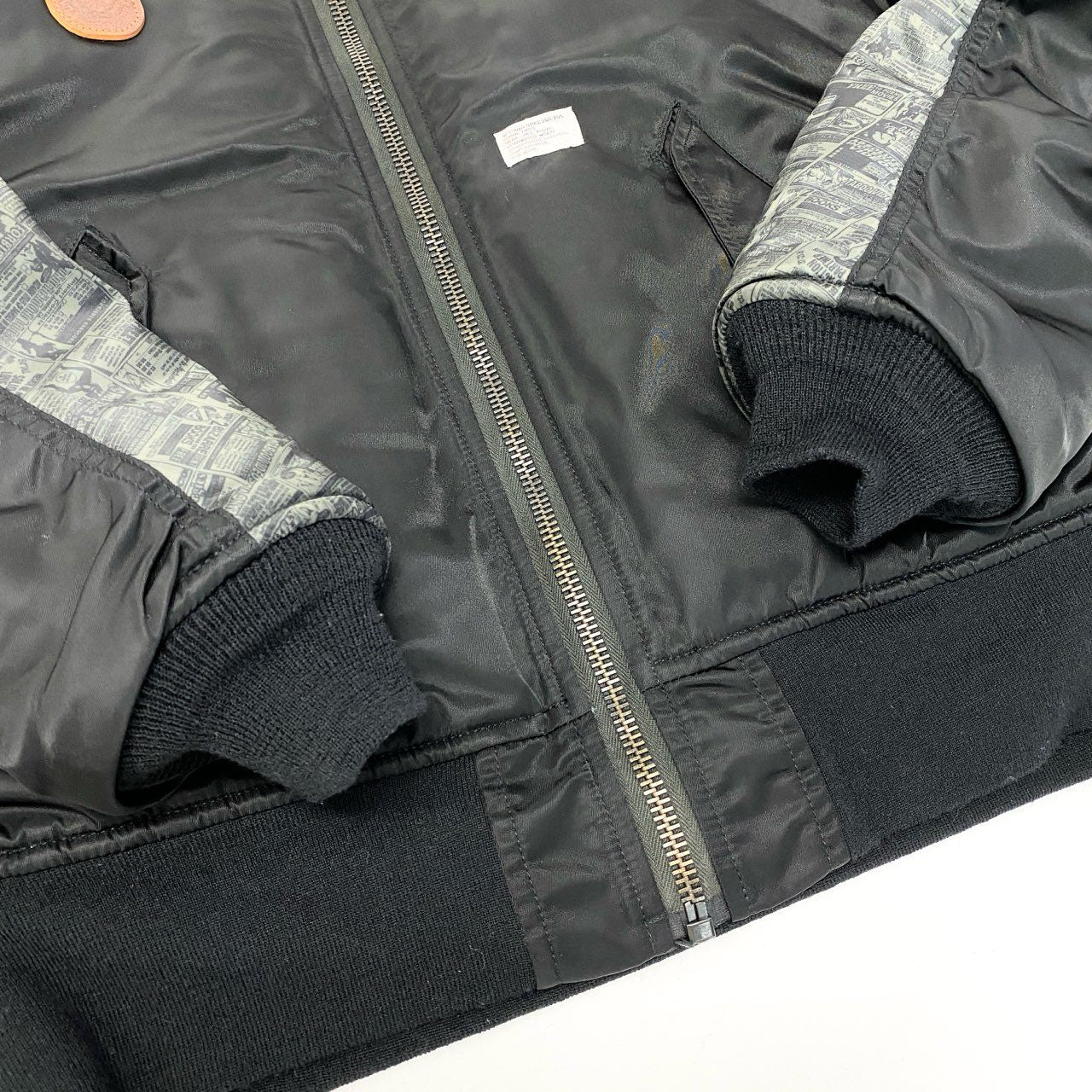 81d4 Wtaps ダブルタップス MA-1 フライトジャケット ボンバージャケット 袖切替 アウター 2007-2ND GWDT-JK-M01 ブラック メンズ 男性用o07t