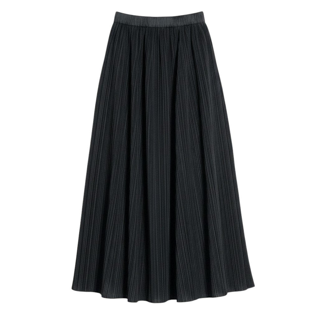 Ag10 【美品】 PLEATS PLEASE プリーツプリーズ ロングスカート プリーツ加工 PP01-JG103 サイズ3 ブラック ポリエステル100％ レディースta1