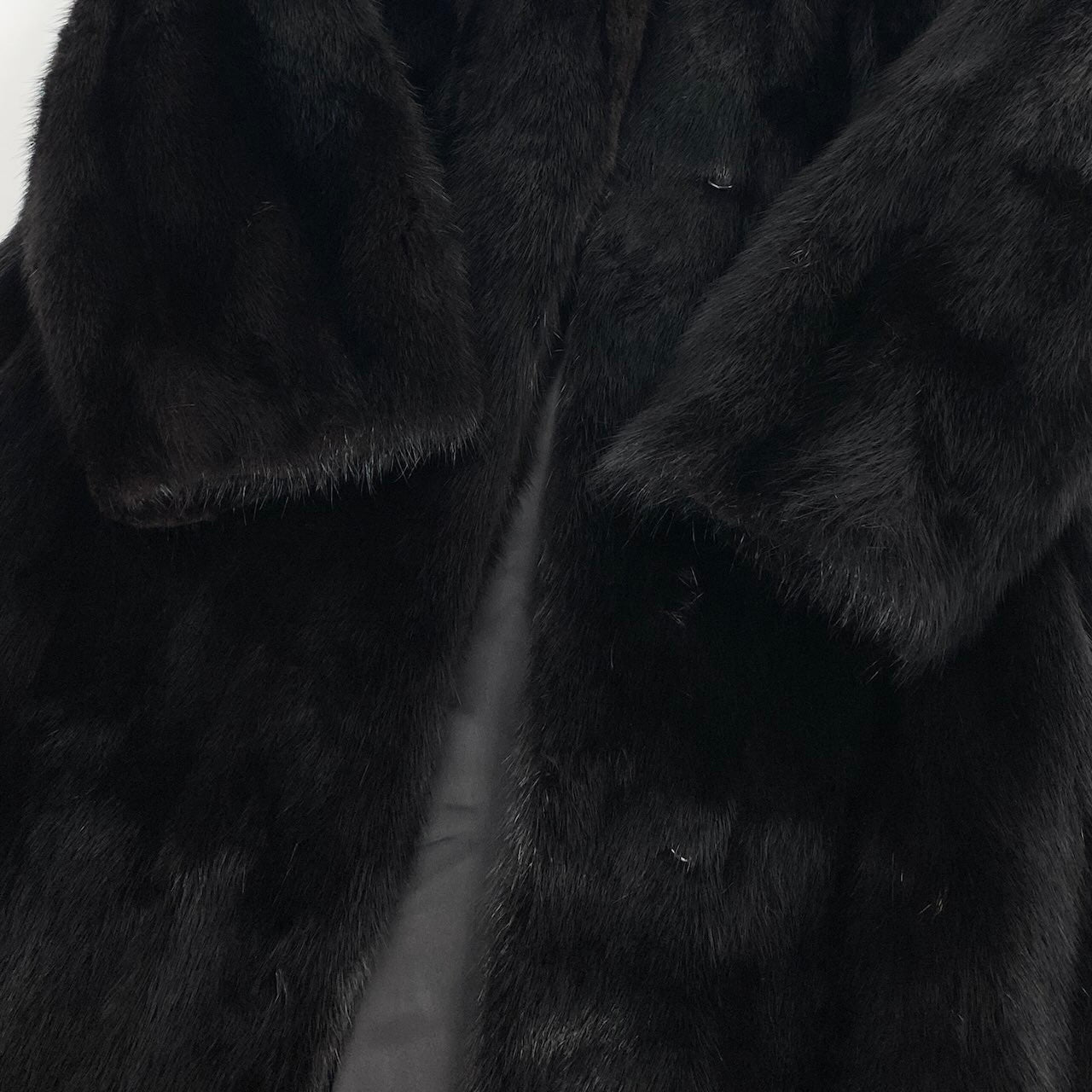 67e13 SAGA MINK サガミンク 銀サガ ダークミンク 超ロングコート 丈110cm サイズ13 ブラック 最高級本毛皮 Mink Fur Long Coatt18r