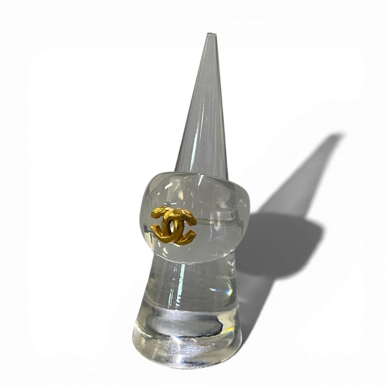 b16 CHANEL シャネル ココマーク クリアカラー ジュルリング 13号 クリア レディースta1
