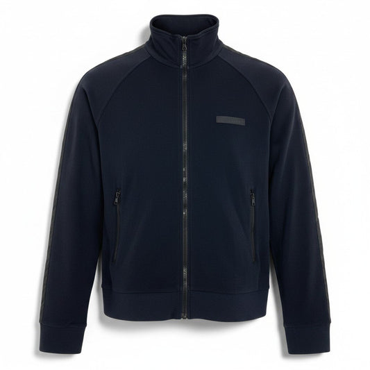 i8 PRADA 2008年 ロゴテープ サイドライン トラックジャケット Sサイズ ブラック メンズ 男性用u02t