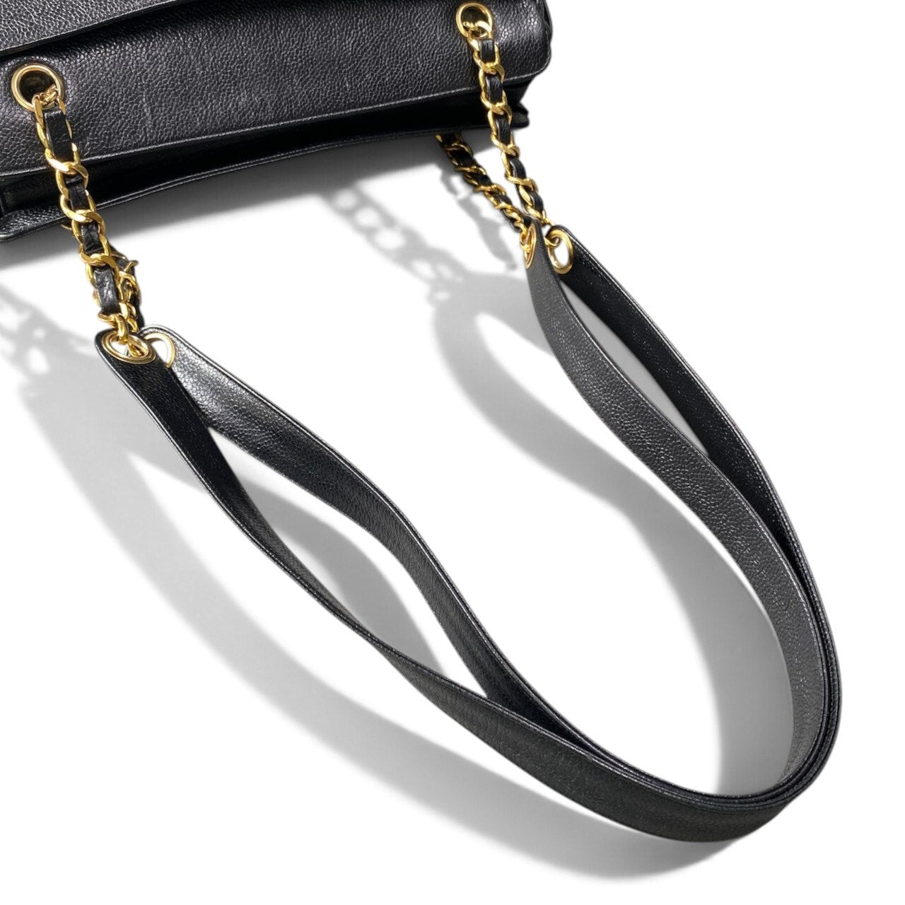 c18 CHANEL シャネル トリプルココマーク キャビアスキン ショルダーバッグ Caviar Skin Triple Coco Chain Shoulder Bag ブラック レザーt18r