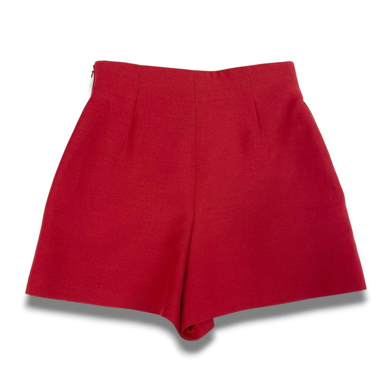 Ic2 VALENTINO ヴァレンティノ Vゴールドロゴ ショートパンツ ボトムス 38 レッド レディースu02t