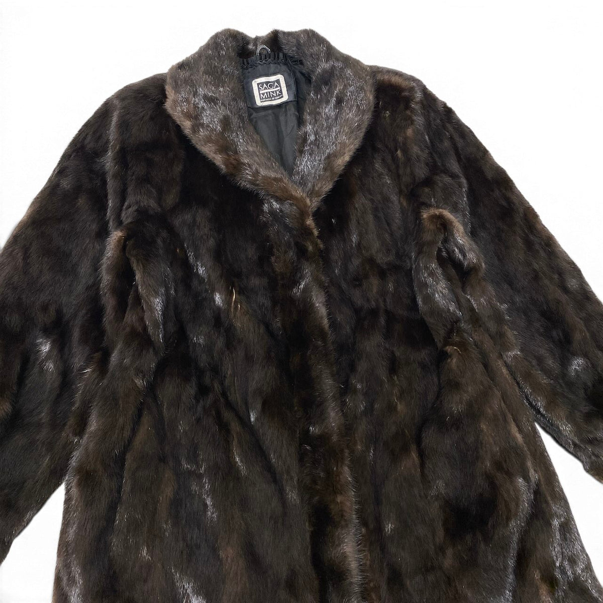 30i21 SAGA MINK サガミンク 銀サガ ダークミンク 超ロングコート 丈110cm サイズ11 ダークブラウン 本毛皮 Dark Mink Fur Long Coat リアルファーt18r