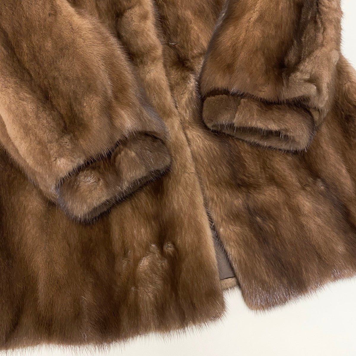 73i19 SAGA MINK サガミンク デミバフミンク ファーコート サイズ11 茶系 本毛皮 Mink Fur Coat リアルファーt18r