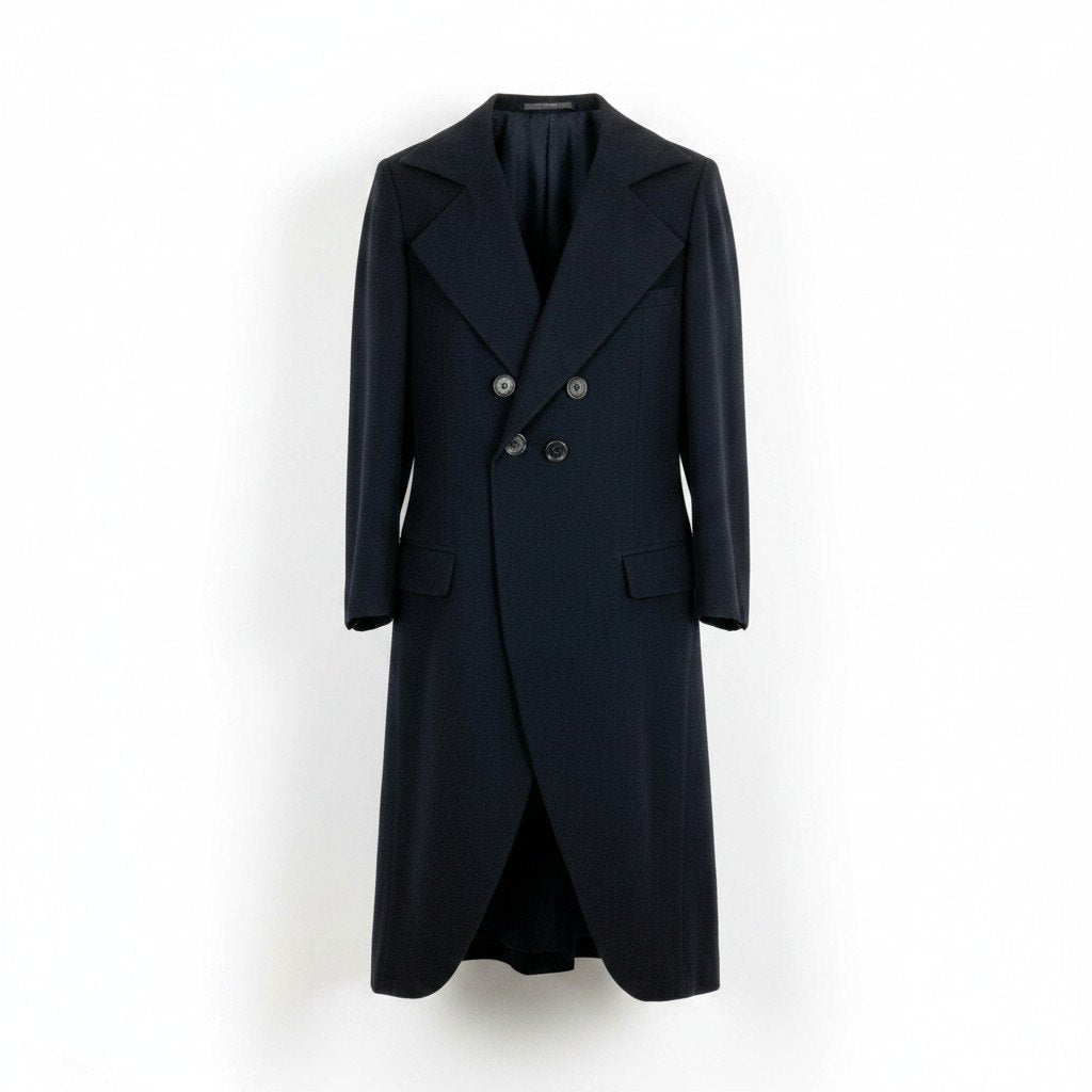Mf29 Yohji Yamamoto ヨウジヤマモト ウールギャバジン テーラードコート Wool Gabardine Tailored Coat サイズM ブラックt18r
