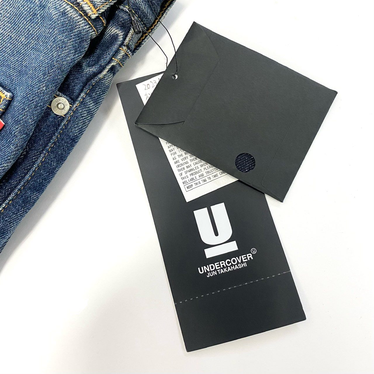 85a29【新品保管品】UNDERCOVER アンダーカバー 23AW ドリップビーズ加工デニム ボトムパンツ UC2C4509-1 4サイズ インディゴ コットン100％ メンズo07t