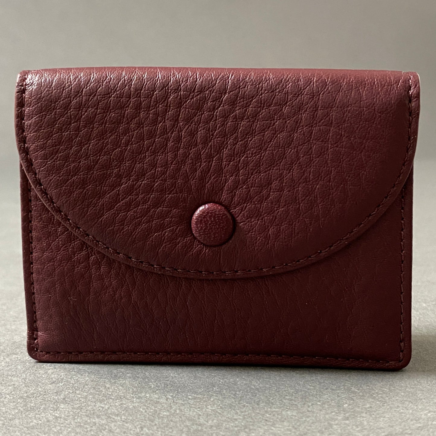 f28-10 《未使用保管品》 OAD NEW YORK オーエーディー ニューヨーク Leather Mini Wallet レザーミニウォレット バーガンディ レザー 三つ折り財布