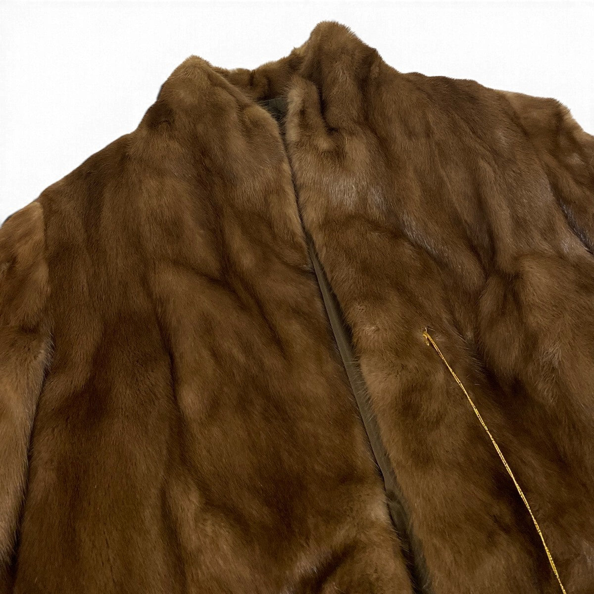 30j7 デミバフミンク ファーコート サイズ13 茶系 本毛皮 Mink Fur Coat リアルファー タグ有t18r