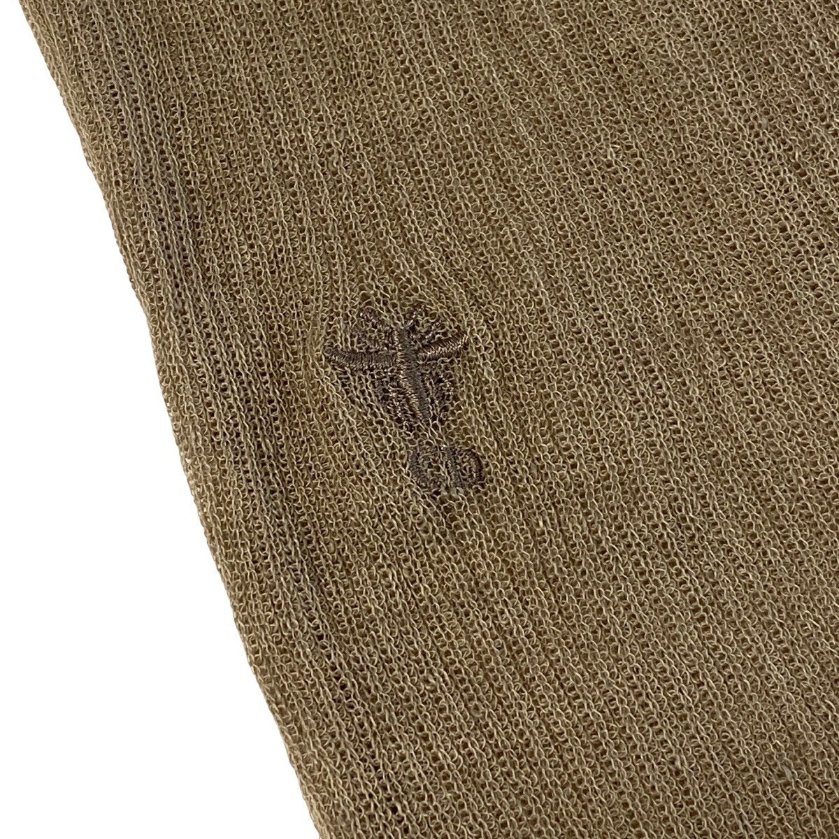 j16 Christian Dior クリスチャンディオール CD Bee刺繍 リネンメイン ニットタンクトップ CD Bee Embroidered Linen-Blend Knit Tank Top Size 40 ベージュt18r
