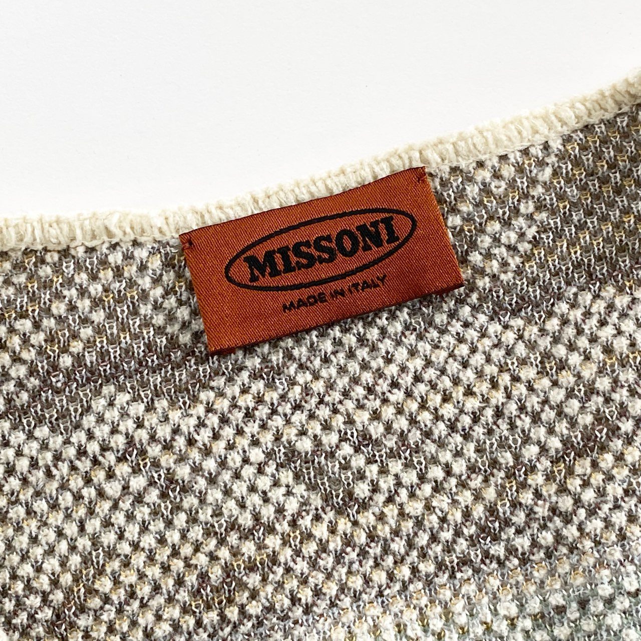 25d14 《美品》 伊製 MISSONI ミッソーニ  ジャガードモールニット ニットカーディガン 44 レディース 婦人服