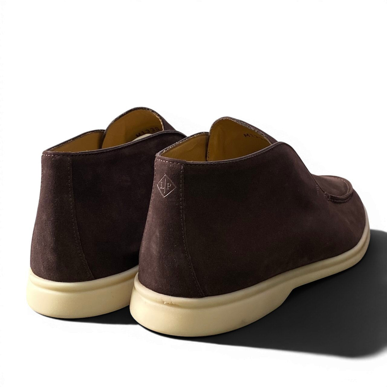 3e21 【新品】Loro piana ロロピアーナ Open Walk オープンウォーク スウェード モカ レザーシューズ サイズ42 ブラウン スウェード メンズ 紳士靴k02i