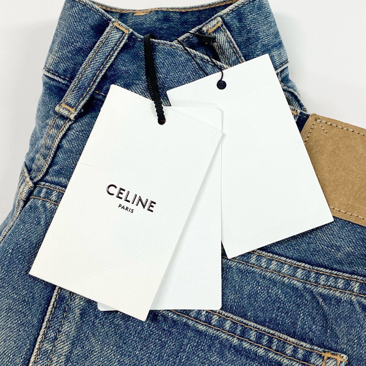 Id6 【新品】CELINE セリーヌ スケートショートパンツ デニムショートパンツ トリオンフ サイズ24 インディゴ レディースk02i