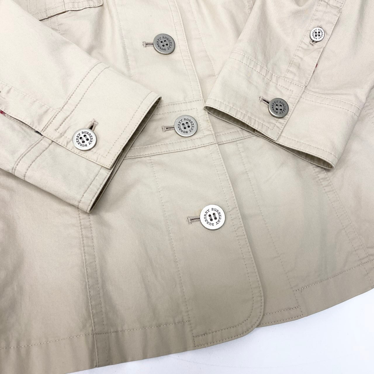 78d9 BURBERRY LONDON バーバリー ロンドン シャツジャケット Shirt Jacket サイズ38 ベージュ 山陽商会t18r