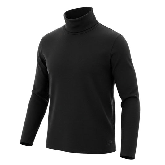 20d18 JILSANDER+ ジルサンダープラス ストレッチカットソー ロングスリーブハイネックTシャツ 刺繍 トップス Lサイズ ブラック メンズ 男性用u02t