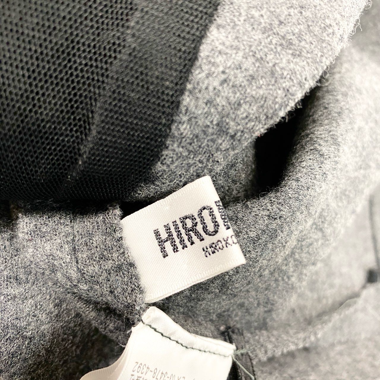 69c2 HIROKO BIS ヒロコビス ヒロココシノ ノースリーブワンピース 膝丈ワンピース アラン編み レディース 女性服 サイズ40 グレー ブラック ウール100％u02t