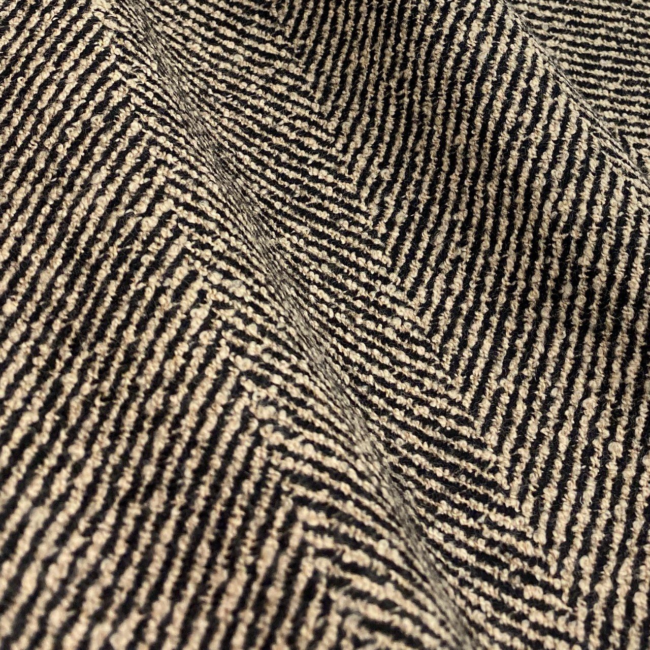 58a21 Vintage VALENTINO BOUTIQUE ヴァレンティノ ブティック チェスターコート ツイード ロングコート ヘリンボーン ウール混 レディース 女性用 サイズ6 ブラック ベージュu02t