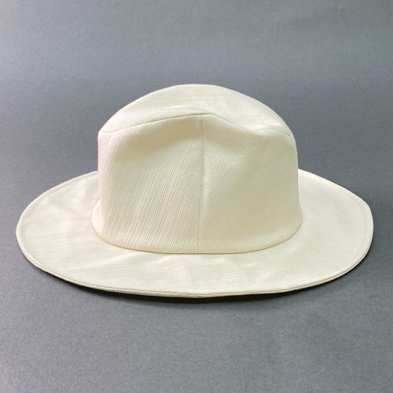 《美品》 Yohji Yamamoto POUR HOMME ヨウジヤマモト プールオム ライン入り コットンハット アイボリー 画像参照 帽子 HAT ヘッドウェア 箱付き