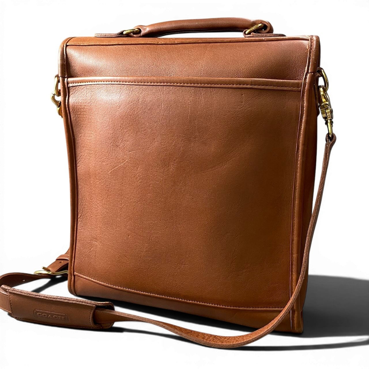g9 COACH コーチ オールドコーチ ヴィンテージ ショルダーレザーバッグ Old Coach Vintage Shoulder Leather Bag 5280 ブラウンt18r