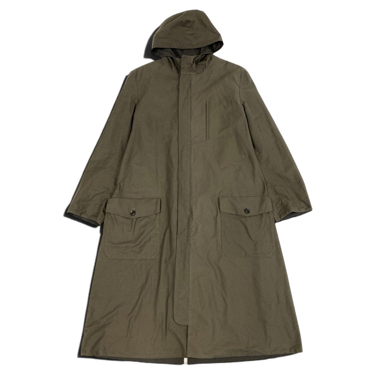 Ah6 Y's BANG ON! ワイズ バングオン YOHJI YAMAMOTO ジップアップコート ロングコート リバーシブルコート フード付き 2way YA-C90-802 2 カーキ 綿100％ メンズ 男性用o07t