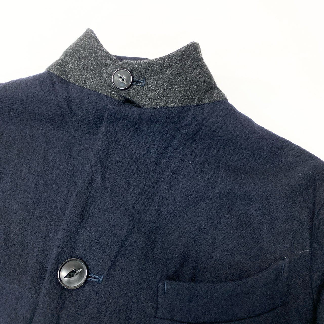 78b27 ARTS＆SCIENCE アーツアンドサイエンス チェスターコート ロングコート アウター 2 ネイビー ウール メンズu02t