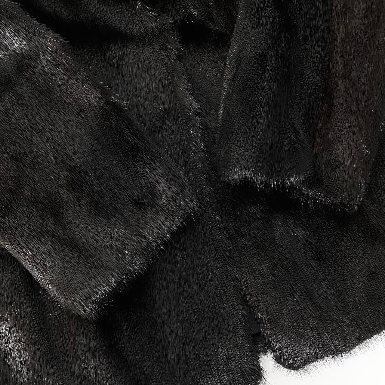 57c24 Moonbat Fur 金タグ ダークミンク ファーコート サイズ11 ブラック 本毛皮 Mink Fur Coat 毛質◎t18r