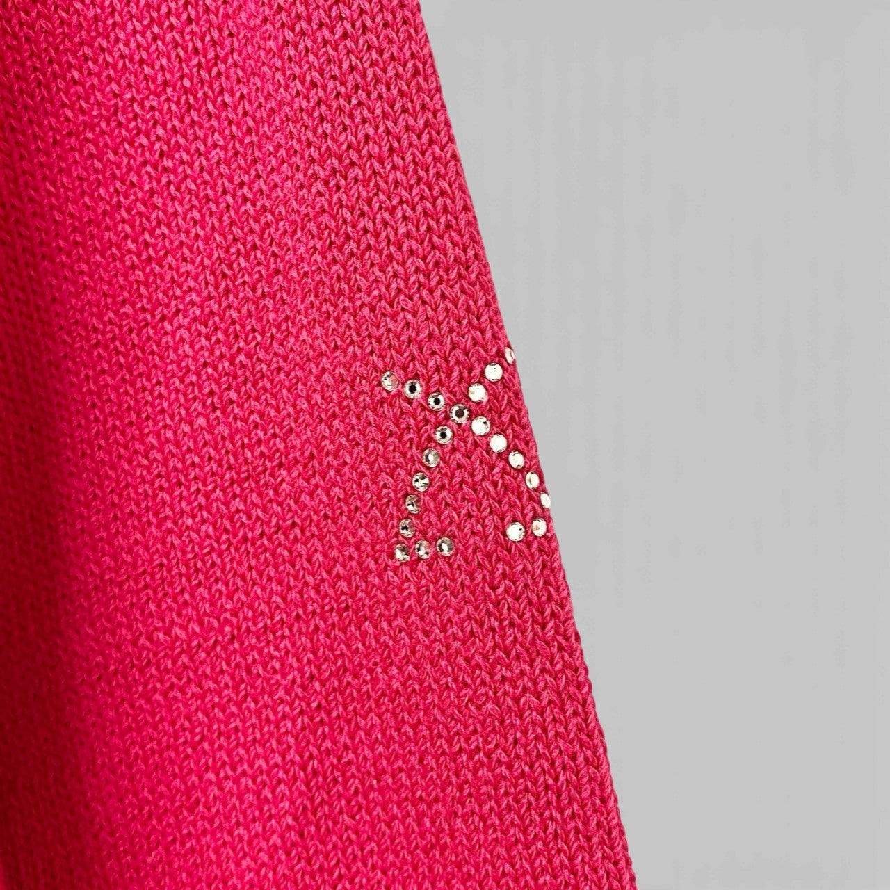 23b17 【美品】LEONARD SPORT レオナール スポーツ ジップアップニットジャケット ラインストーンロゴ ブルゾン 0557221 40サイズ ピンク レディース 女性用u02t