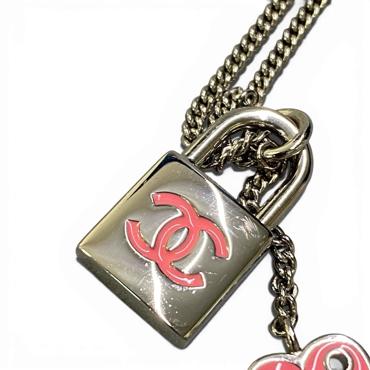 c4 CHANEL シャネル 07P 2007年 キーモチーフ 南京錠 ココマーク ネックレス レディース アクセサリーta1