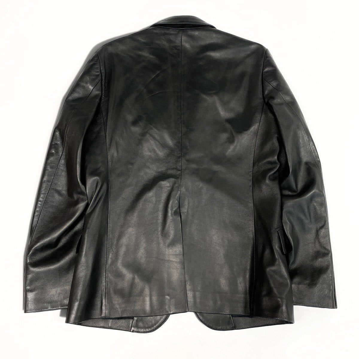 12i14 《美品》 Paul Smith ポールスミス ラムレザー テーラードジャケット サイズXL ブラック 羊革 紳士服 Leather Jackett18r