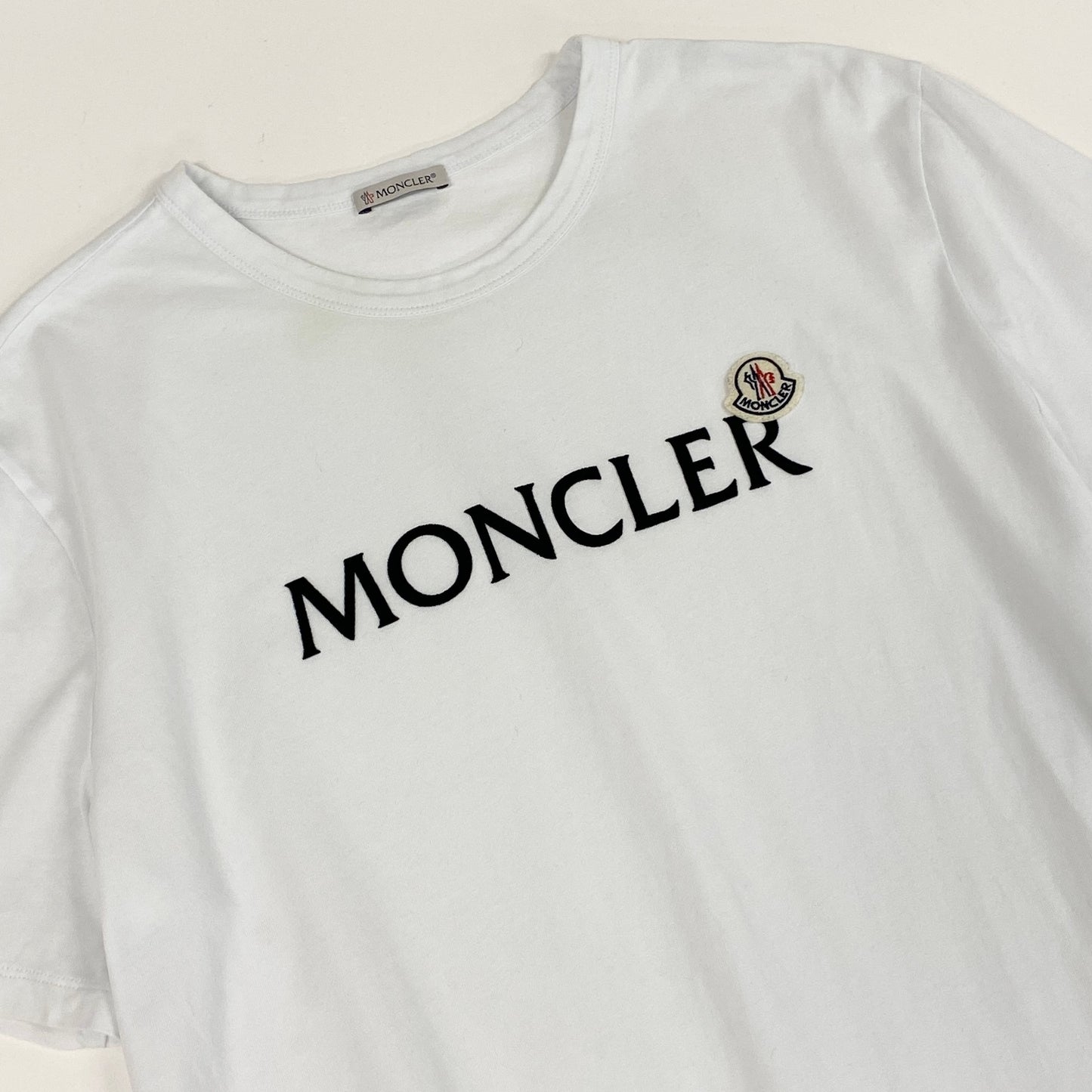 41a24 MONLER モンクレール MAGLIA T-SHIRT Tシャツ XL ホワイト カットソー トルコ製 TEE