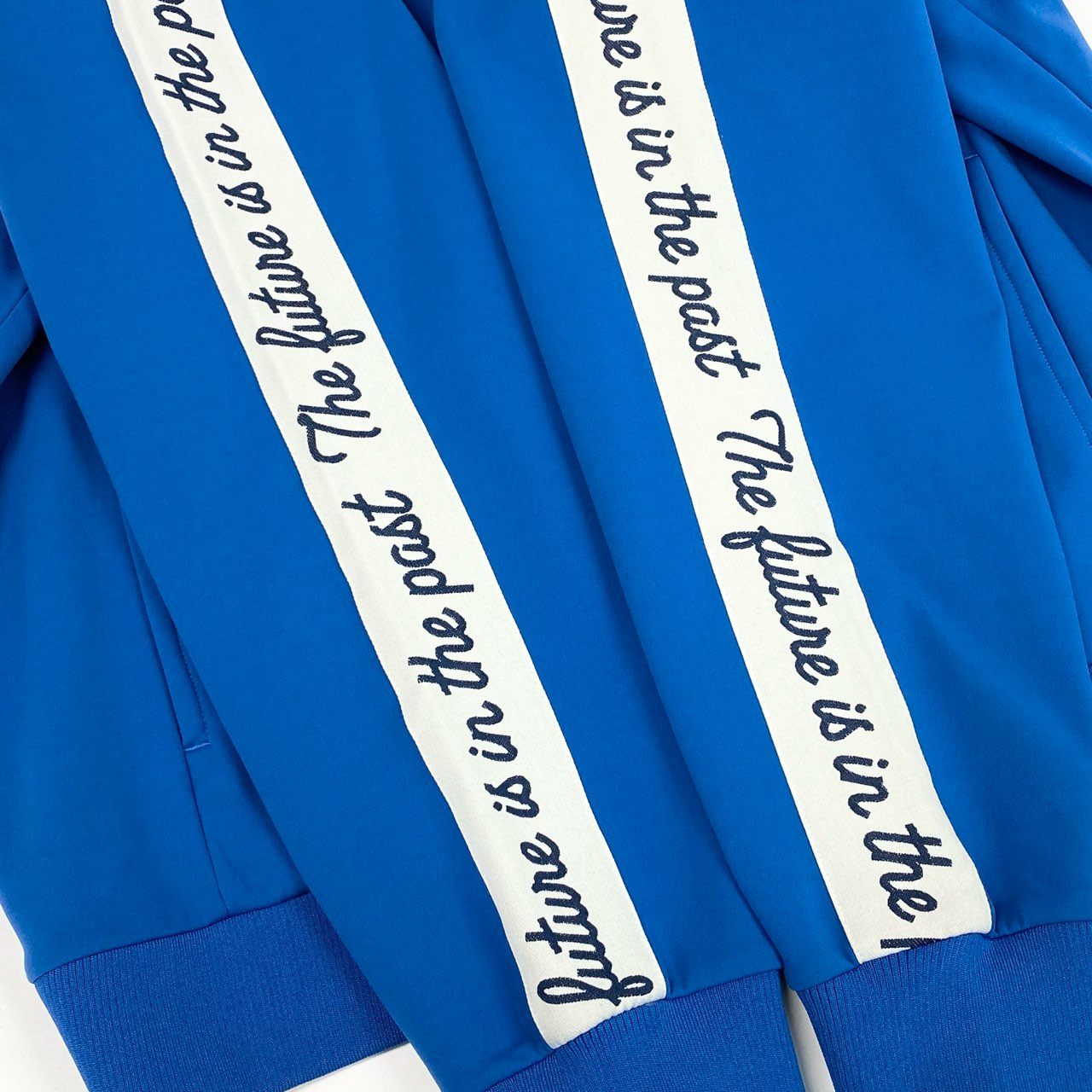 Ic2 HUMAN MADE ヒューマンメイド ロゴテープ ジャージブルゾン ジャケット サイズXXL ブルー メンズ アウターk02i