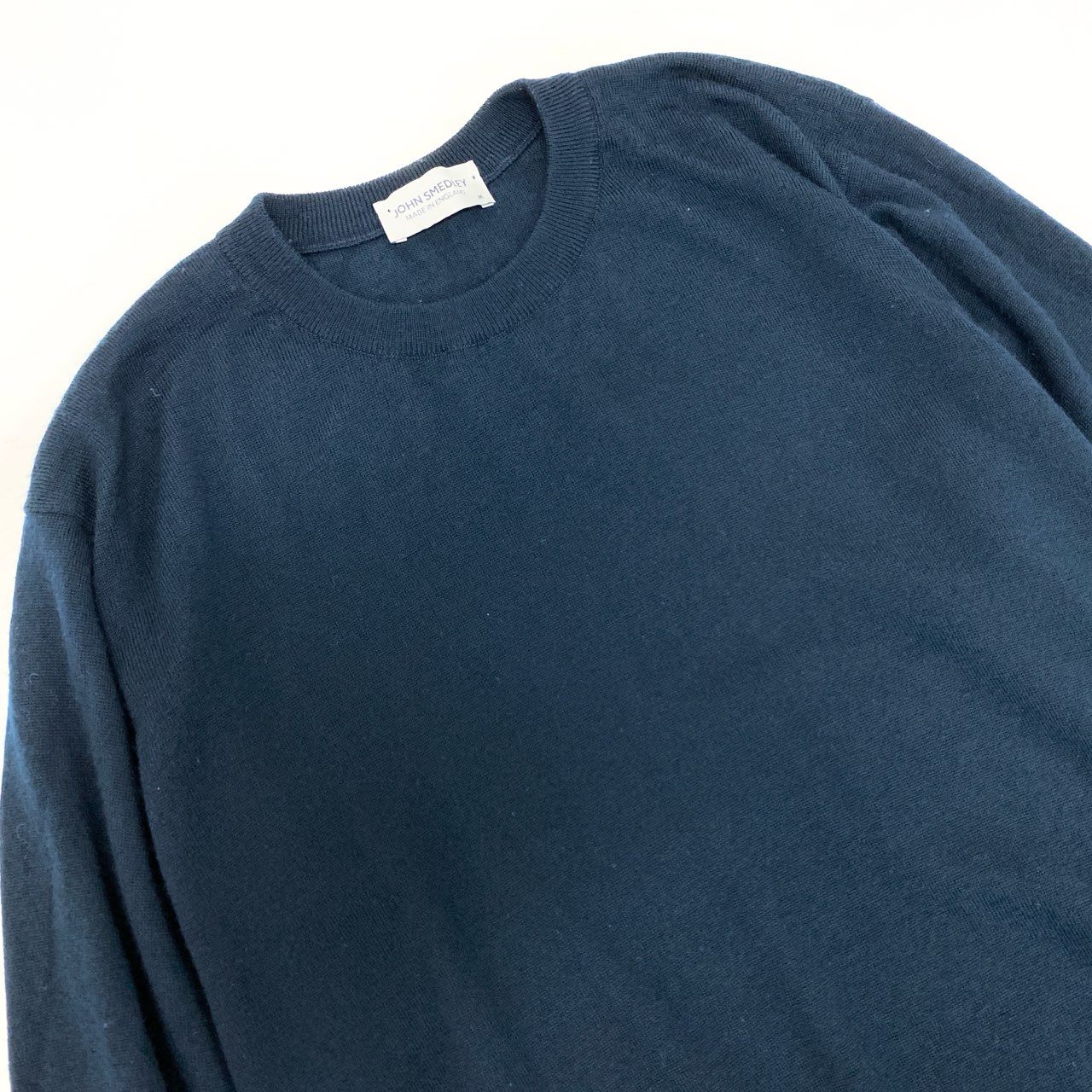 19k10 JOHN SMEDLEY ジョンスメドレー ニットセーター ウールニット ウール100％ トップス Mサイズ ダークグリーン メンズu02t