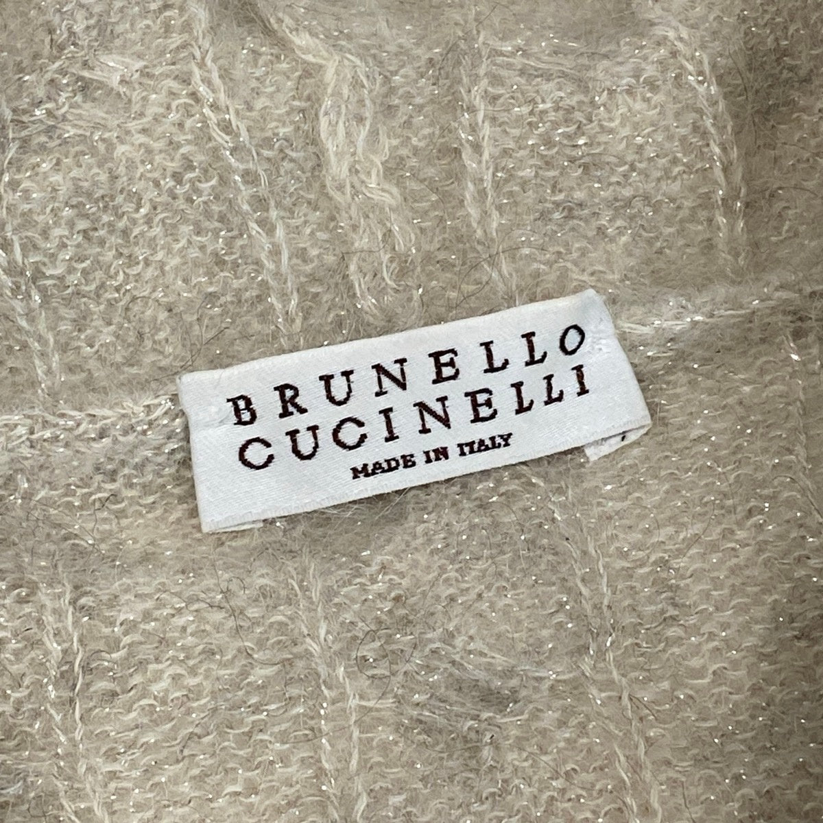 6g2 《美品》 BRUNELLO CUCINELLI ブルネロクチネリ モヘア ラメニット セットアップ パーカー サイズXS ホワイトグレーt18r