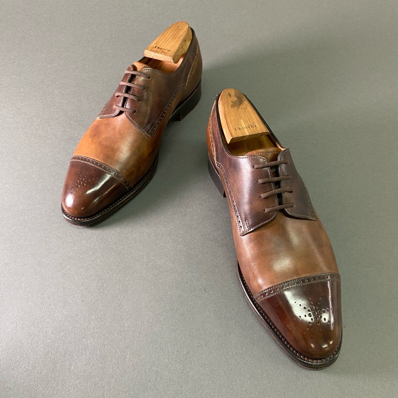 3a17 JOHN LOBB ジョンロブ BRAKLEY ブラックリー PARISAIN BROEN 外バネ メダリオン ドレスシューズ 7E ブラウン レザー LAST7000 英国製