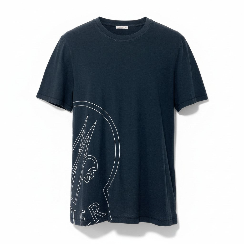 78d9 MONCLER モンクレール MAGLIA T-SHIRT カットソー サイズL ブラック Tシャツ 男性用t18r