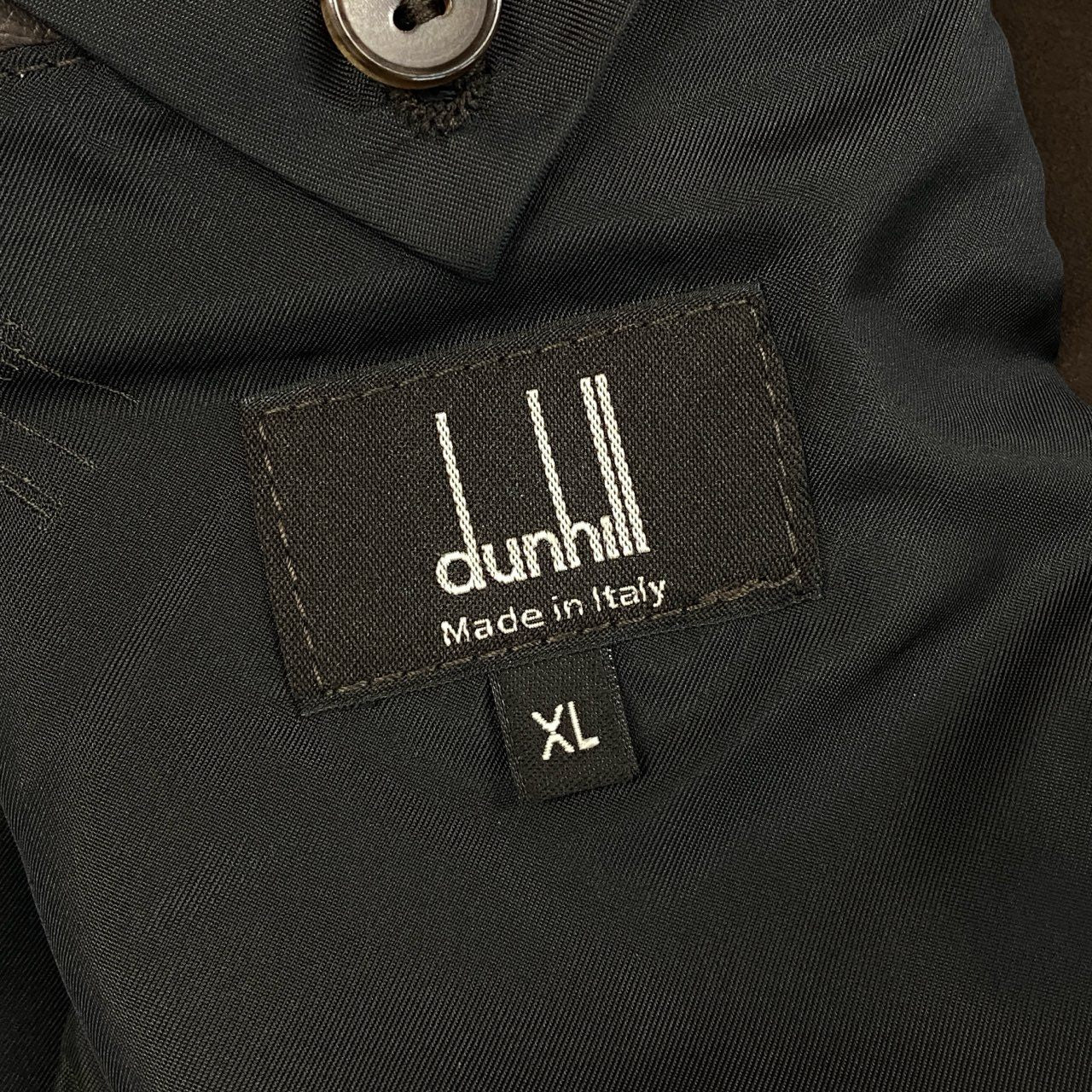 49i11 dunhll ダンヒル レザージャケット ブルゾン 袖ニット切替 ジップアップ イタリア製 メンズ 男性用 XL ブラウンu02t