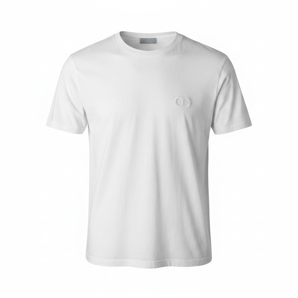 14f15 DIOR HOMME ディオールオム CD ICON アイコン CDロゴ刺繍 Tシャツ 半袖カットソー 013J600A0677 Lサイズ ホワイト コットン メンズo07t