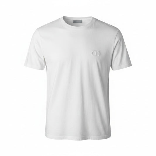 14f15 DIOR HOMME ディオールオム CD ICON アイコン CDロゴ刺繍 Tシャツ 半袖カットソー 013J600A0677 Lサイズ ホワイト コットン メンズo07t