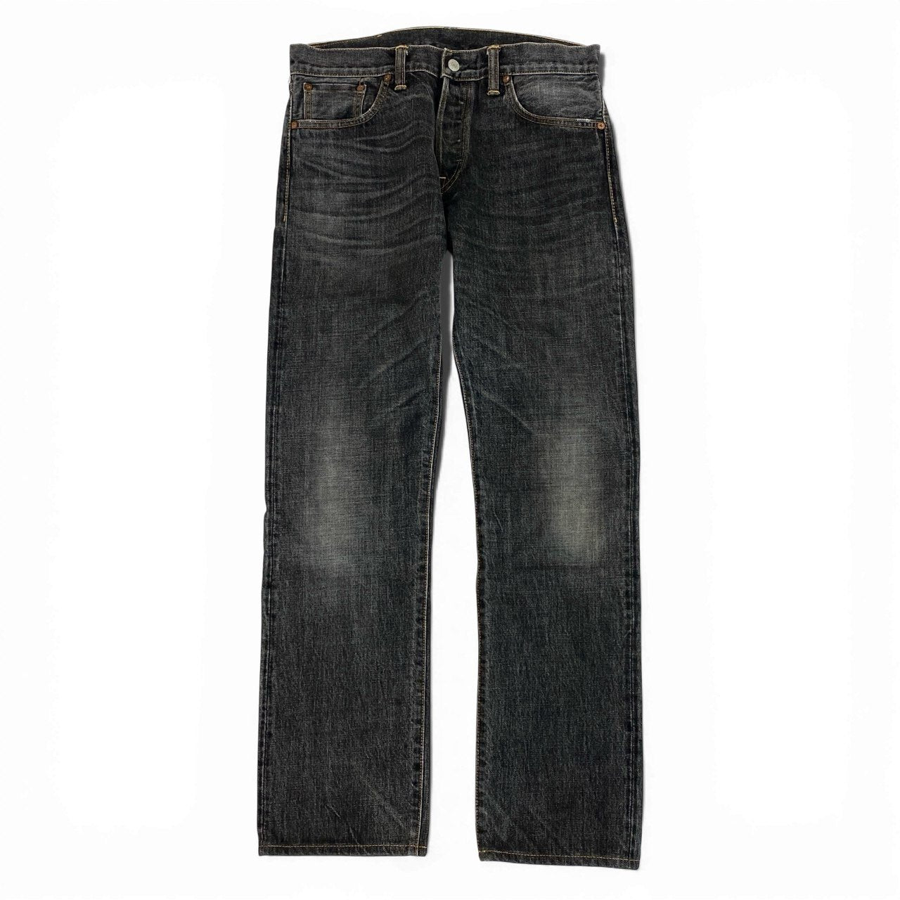 70L23 DOUBLE RL ダブルアールエル BLACK WASH ブラックウォッシュ ローストレート デニムパンツ 30×30 ブラック ジーンズ Ralph Lauren ラルフローレンt18r