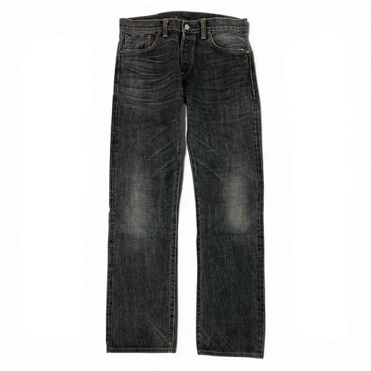 70L23 DOUBLE RL ダブルアールエル BLACK WASH ブラックウォッシュ ローストレート デニムパンツ 30×30 ブラック ジーンズ Ralph Lauren ラルフローレンt18r